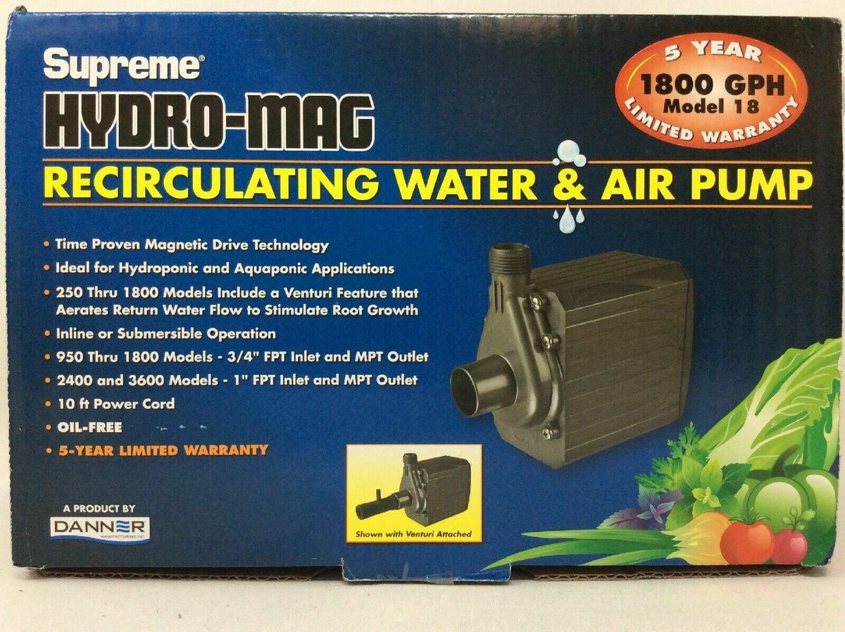 Pondmaster - Hydro-Mag Mag Drive Pump 950GPH - 2400GPH – IncrediGrow ...